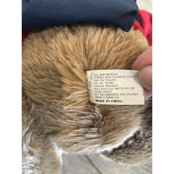 Aeropostale Teddy Bear Plush Aero Red Zip Up Fleece, Messenger Bag Vintage NWT - Picture 5 of 5